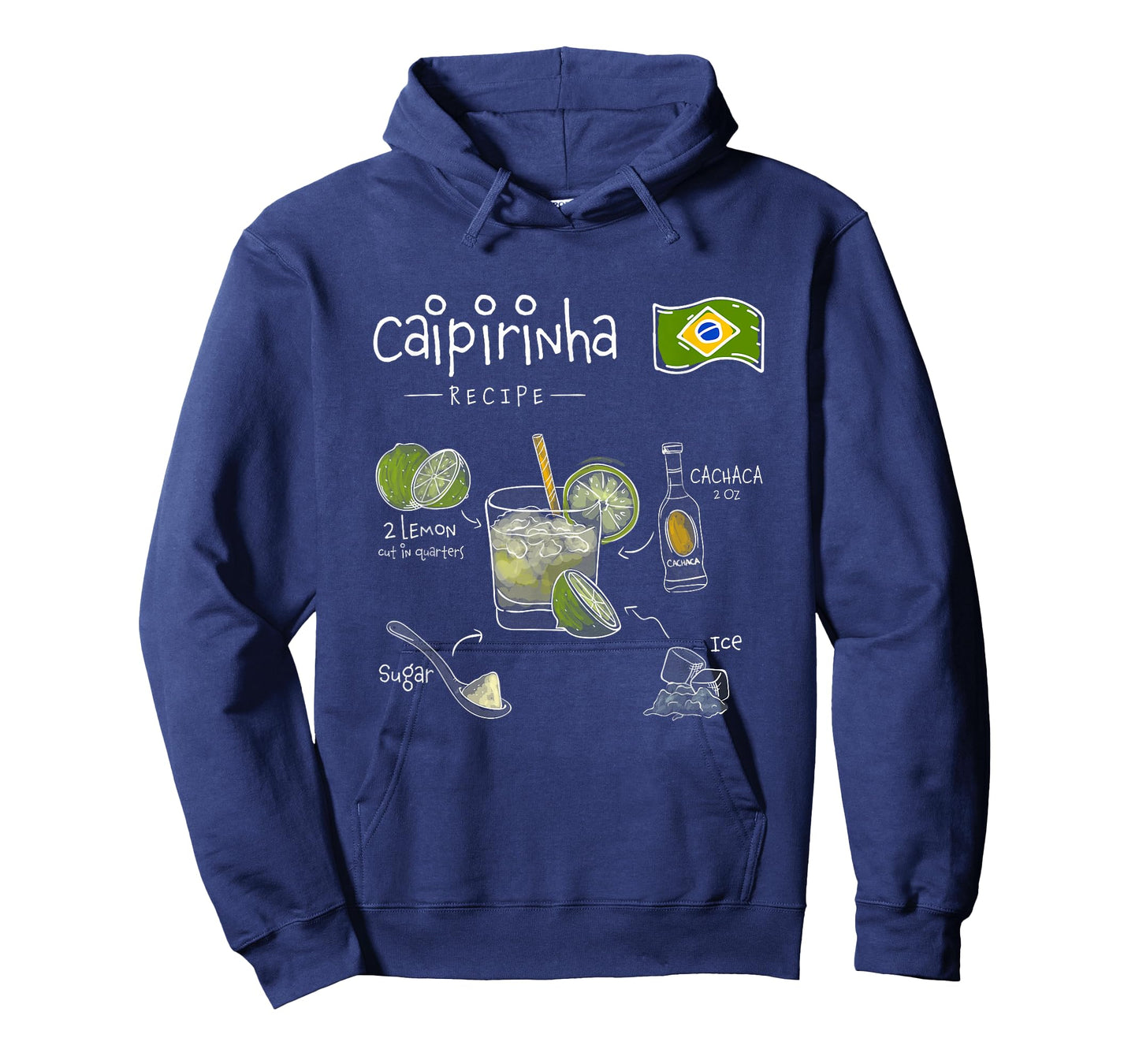 Caipirinha Brazilian Cocktail Classic Bartender Recipe T-Shirt