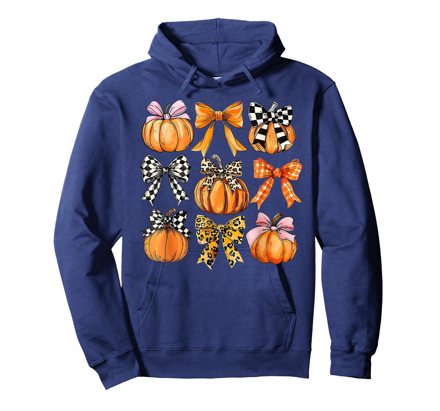 Coquette Bow Pumpkin Season Thanksgiving Autumn Fall Leaves T-Shirt