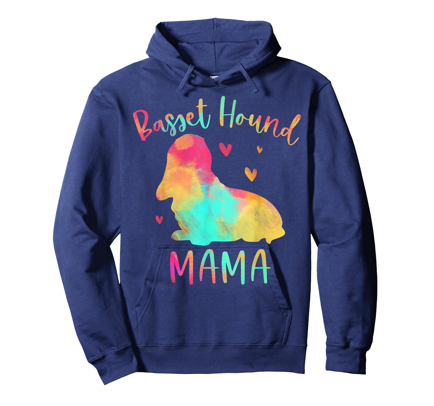Basset Hound Mama Colorful Basset Hound Gifts Dog Mom T-Shirt for Men Women Kids
