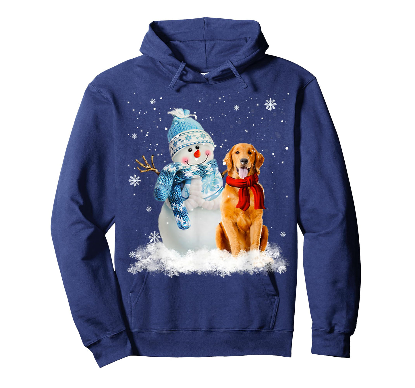 Funny Golden Retriever Christmas Snowman Christmas Pajama T-Shirt