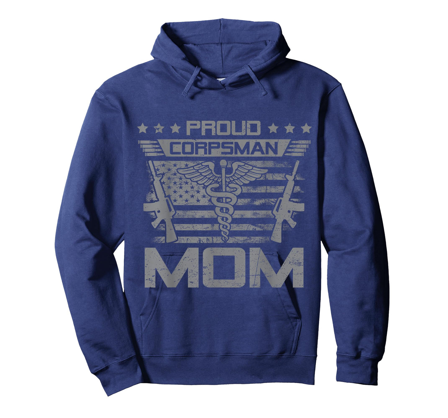 Proud Corpsman Mom Flag USA Family Matching T-Shirt