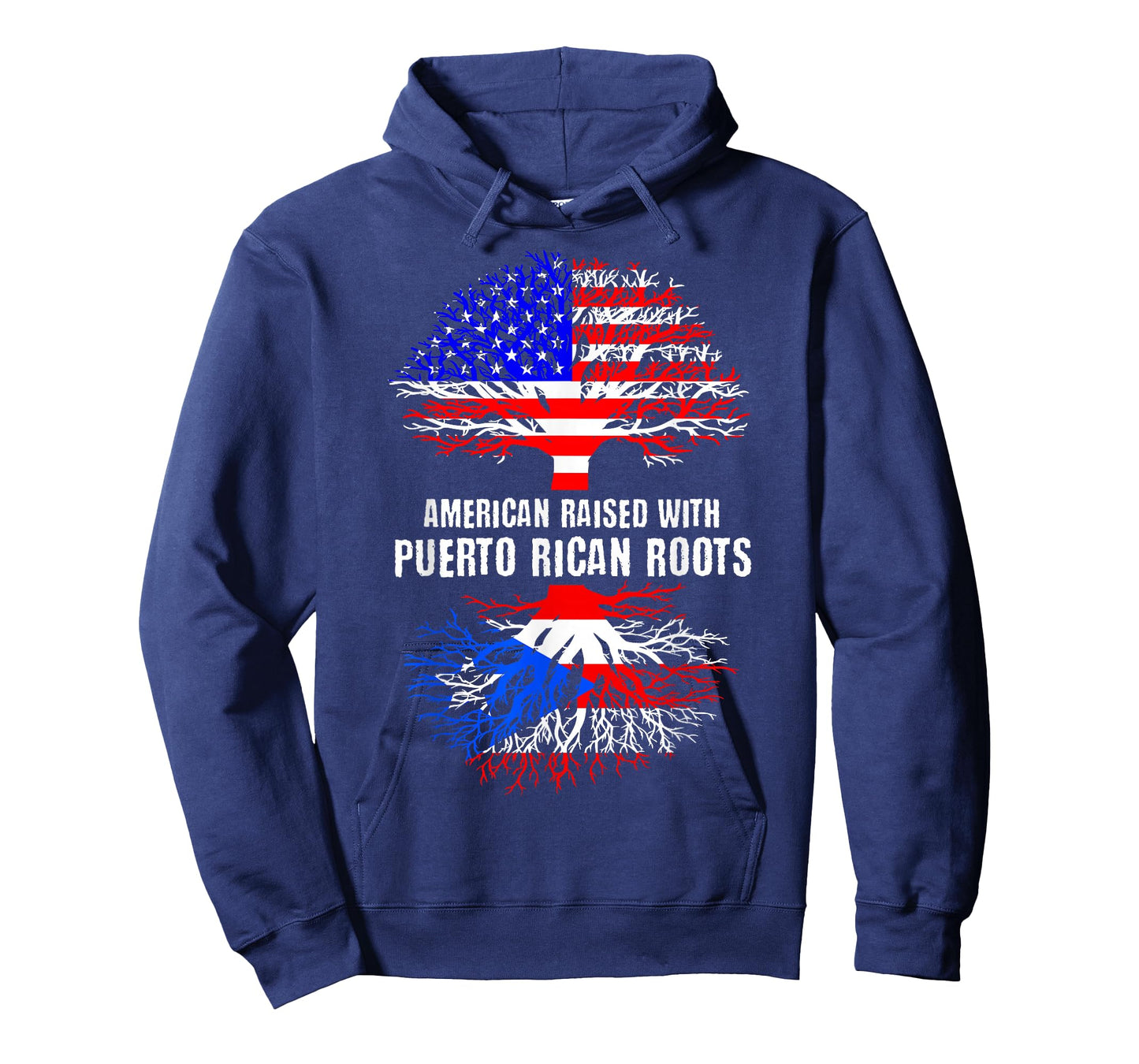 American Raised With Puerto Rican Roots USA Flag Puerto Rico T-Shirt