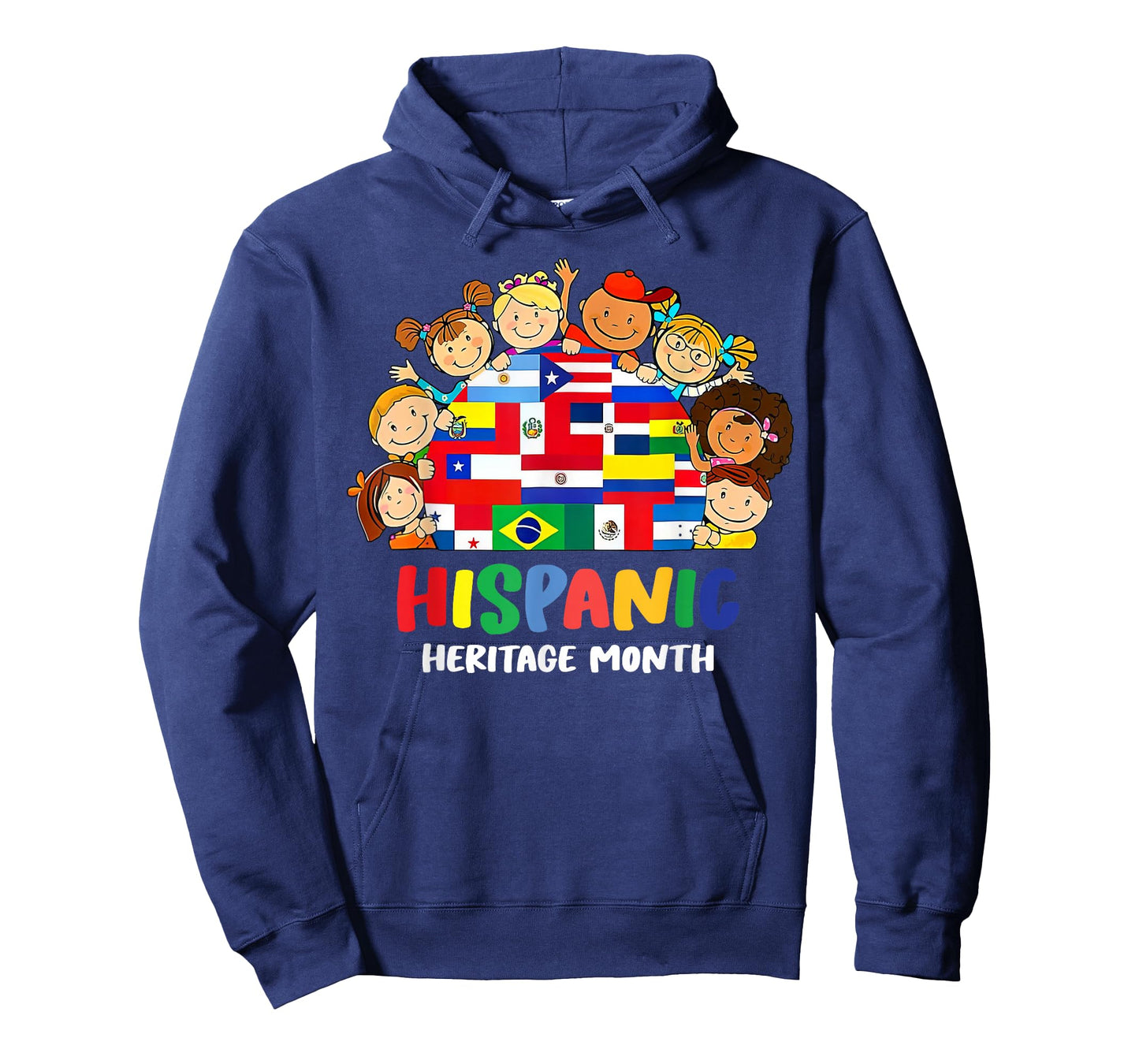 Kids National Hispanic Heritage Month Children Latin Flags T-Shirt