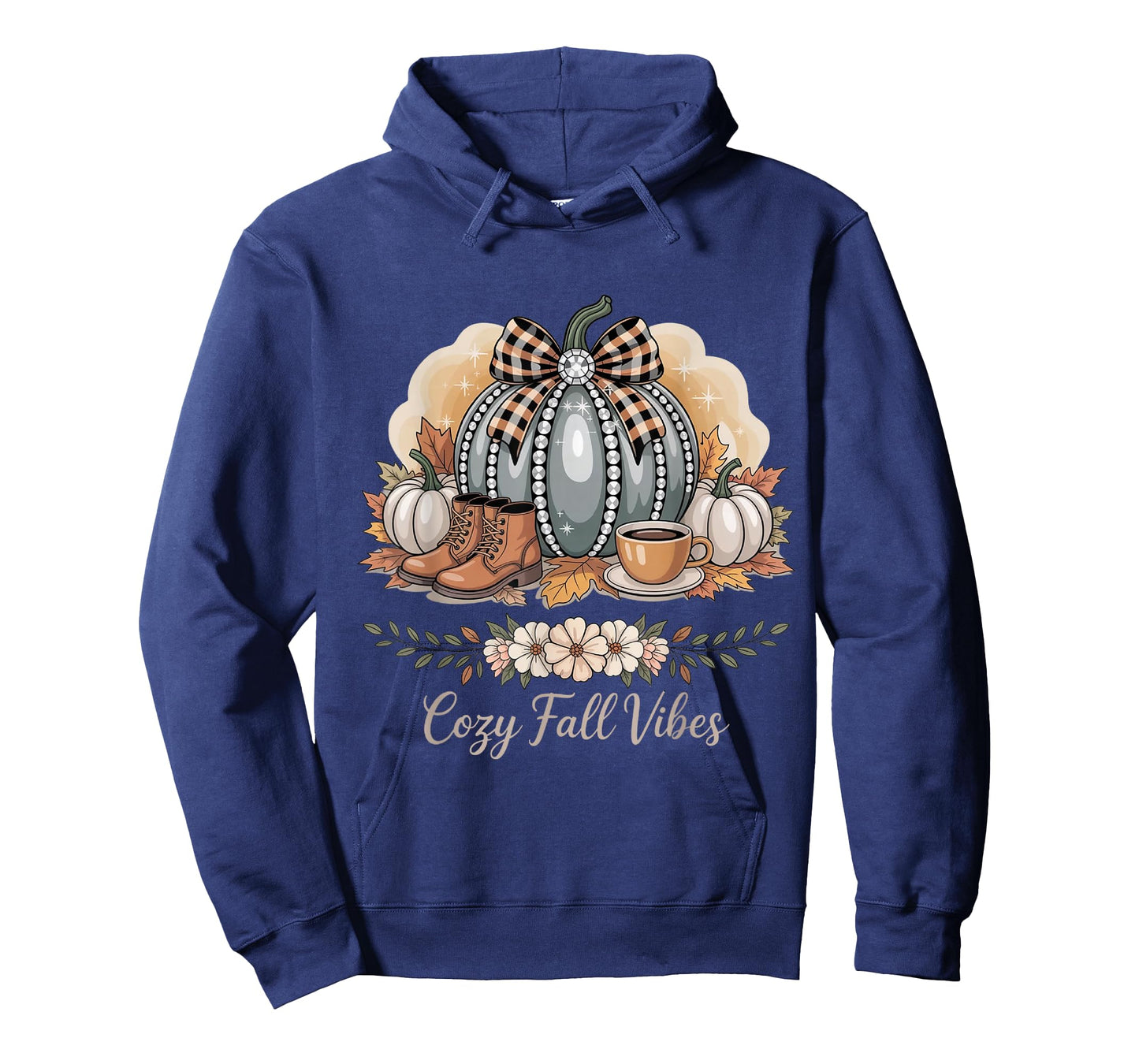 Cozy Fall Vibes Autumn Pumpkin Season Thanksgiving Women T-Shirt