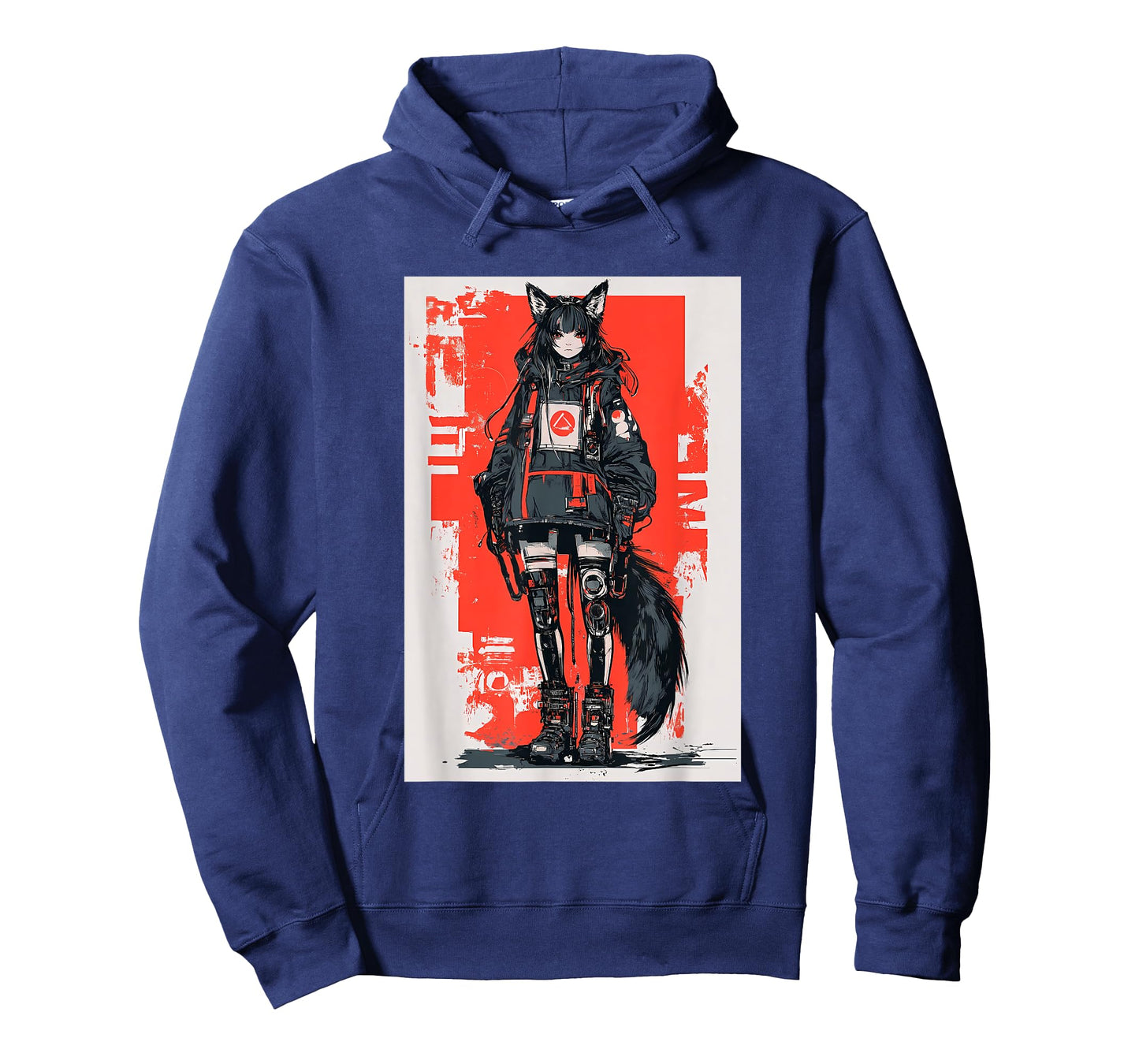 Anime Manga Cyberpunk Aesthetic Techwear Harajuku Kitsune T-Shirt