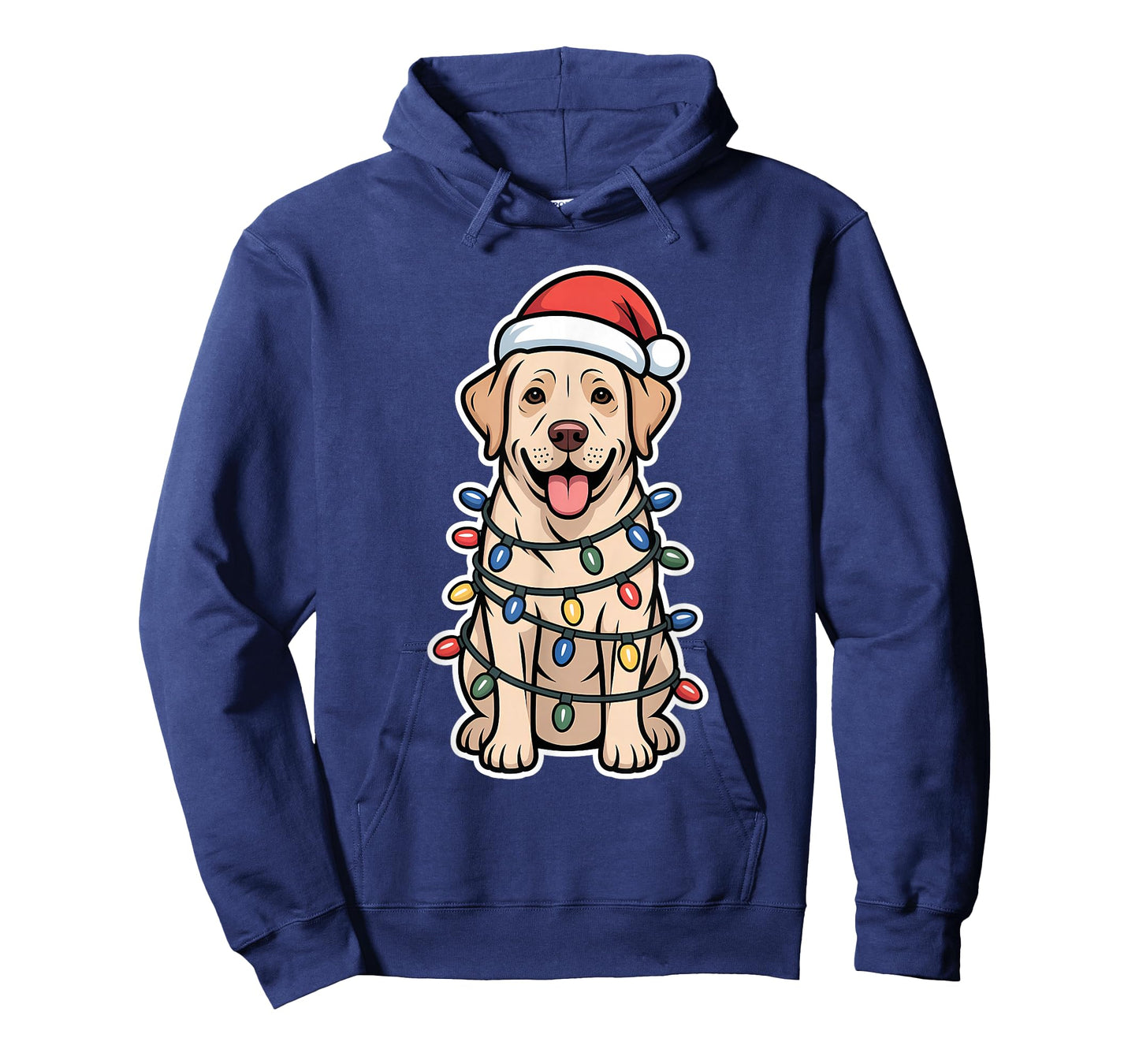 Labrador Retriever Wrapped in Christmas Lights T-Shirt