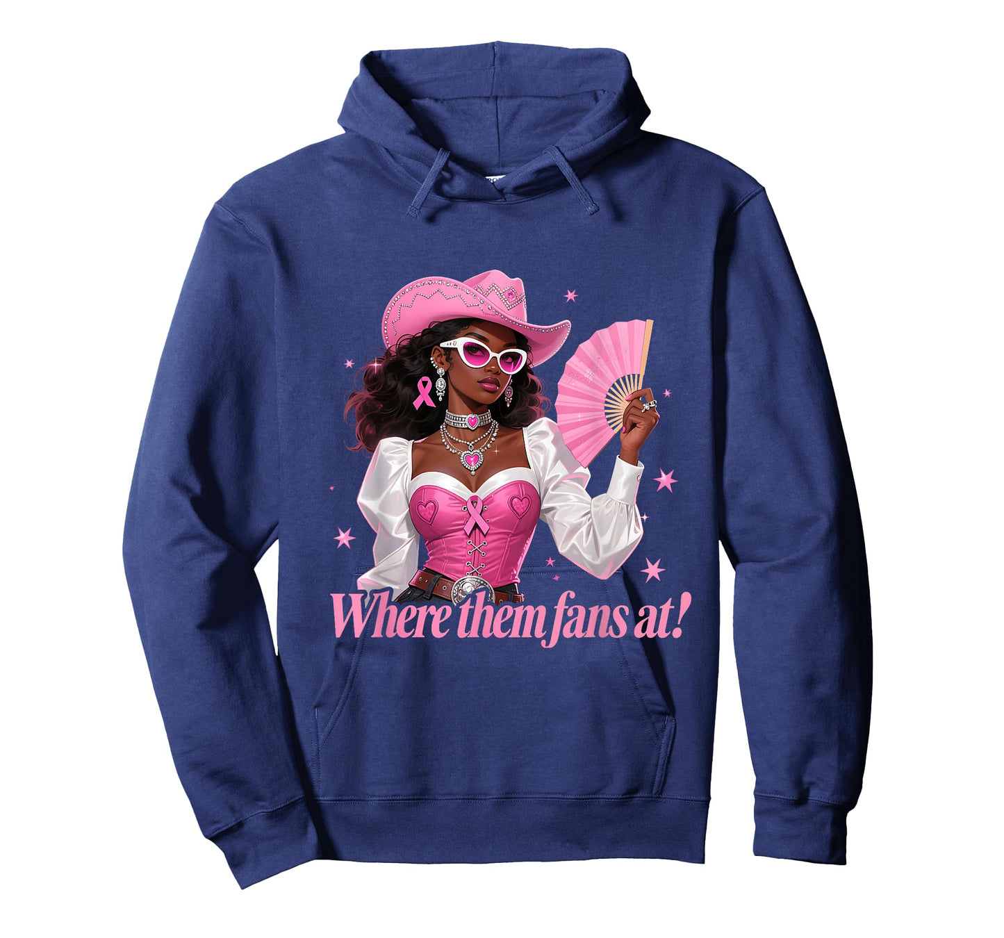 Pink Cowgirl Fan Funny Breast Cancer Support Look T-Shirt