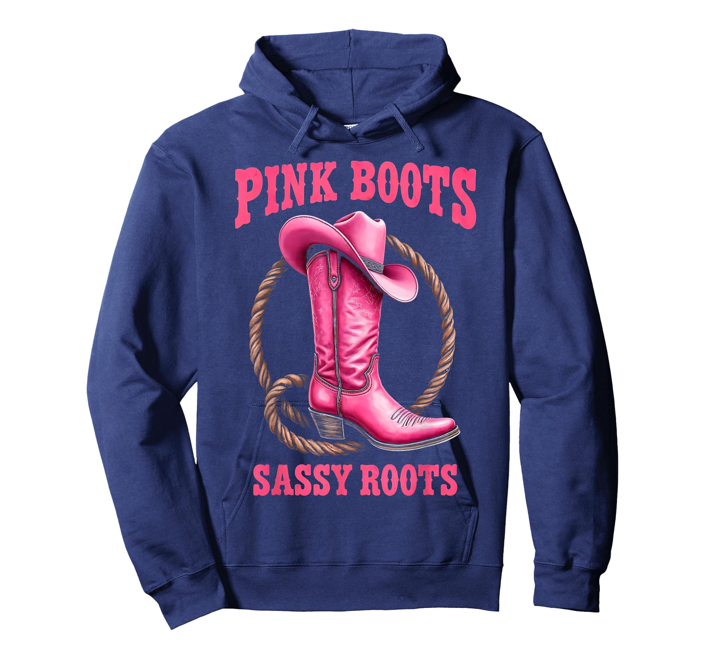 Pink Boots Sassy Roots Western Cowgirl T-Shirt