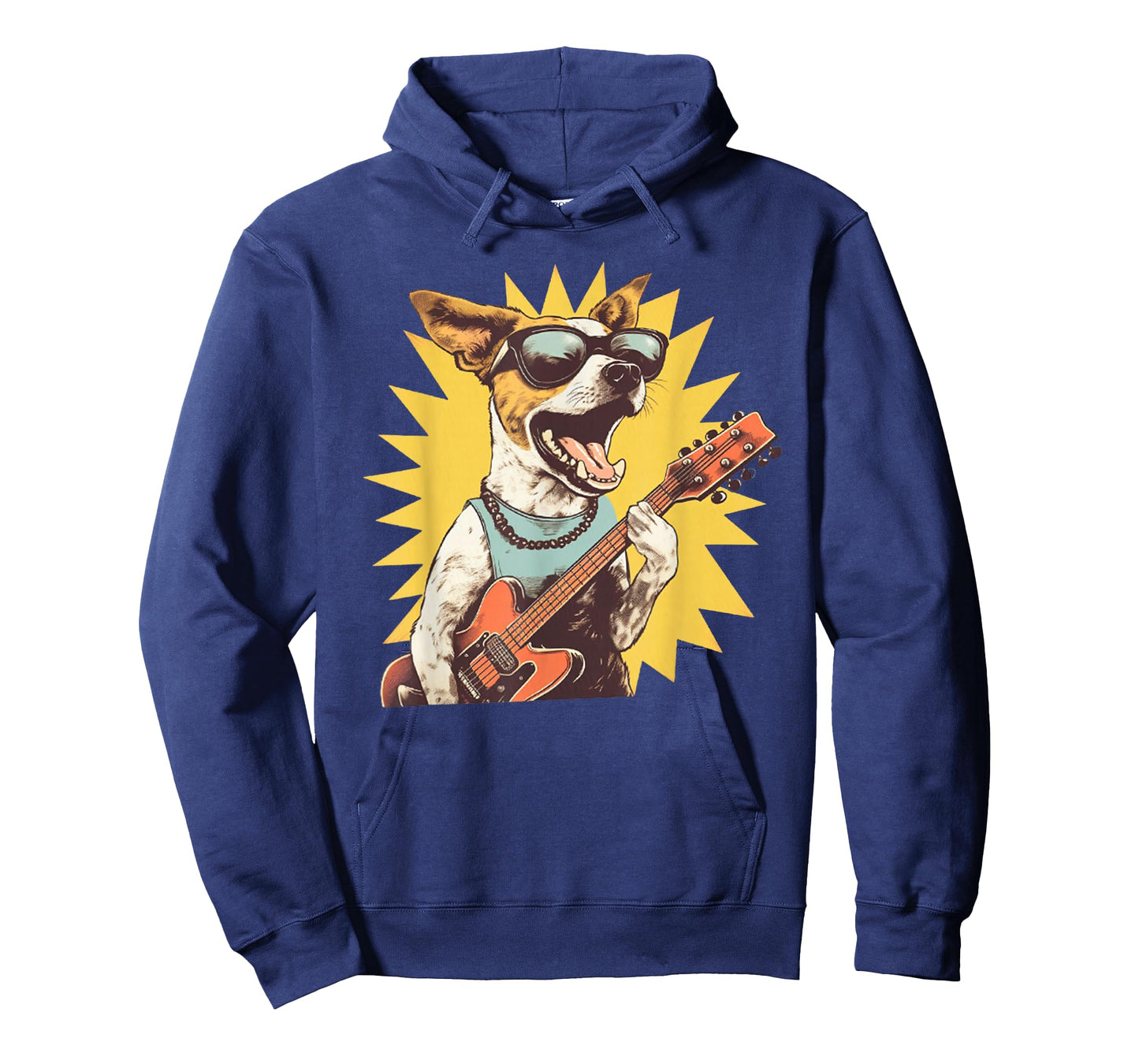 Jack Russell Terrier Playing Guitar Rock Star Dog Rocker Tee T-Shirt