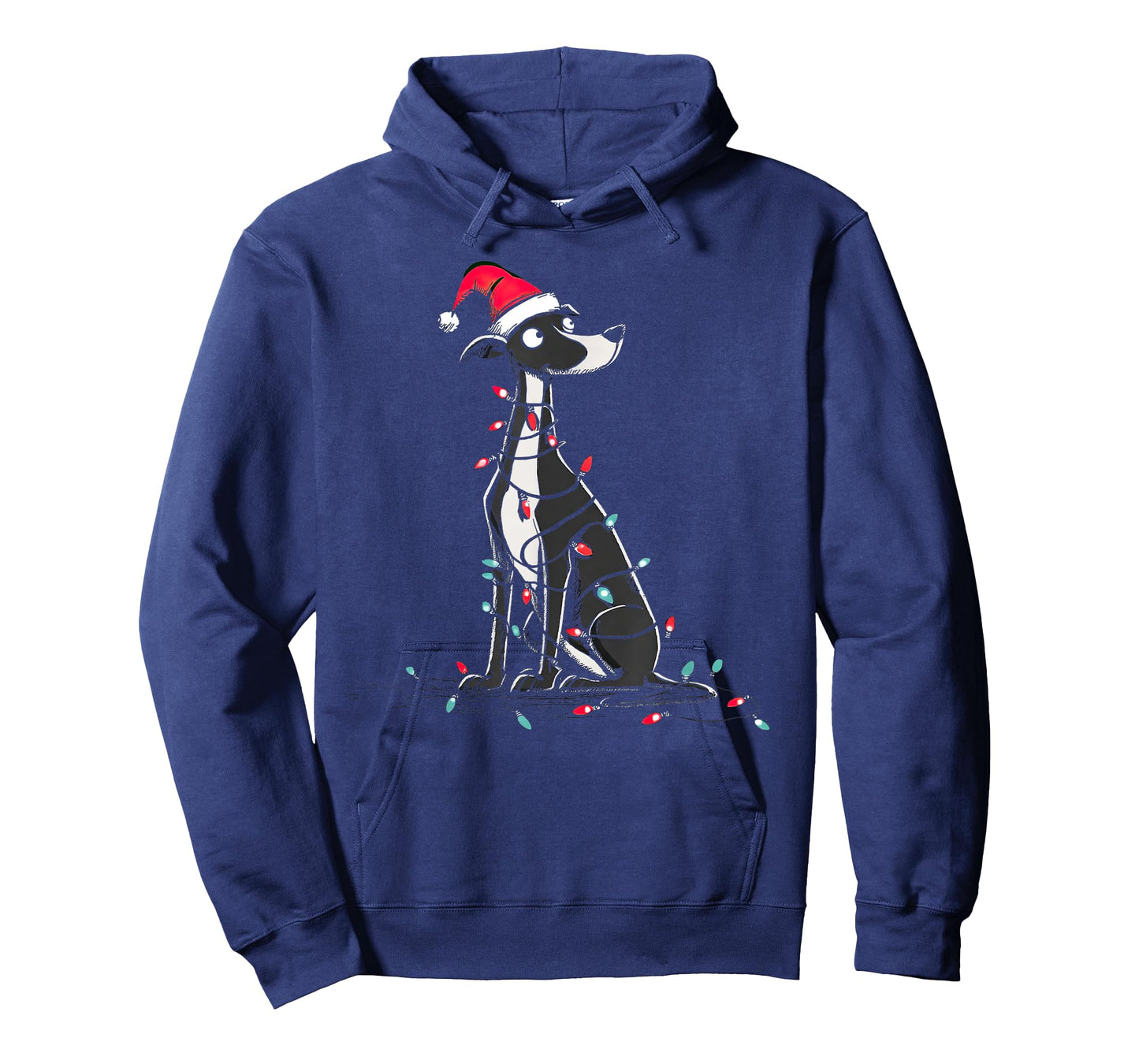 Funny Whippet Christmas Graphics Dog Lights Lover T-Shirt