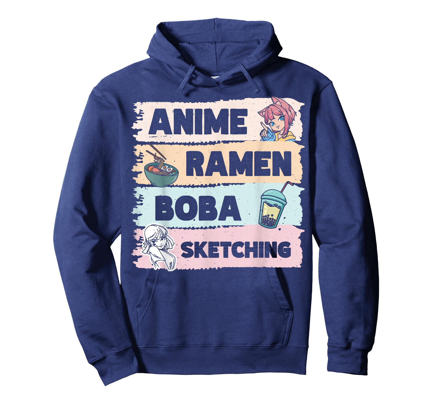 Japanese Manga Otaku Sketch Artist Bubble Tea Anime Ramen Boba Sketching T-Shirt