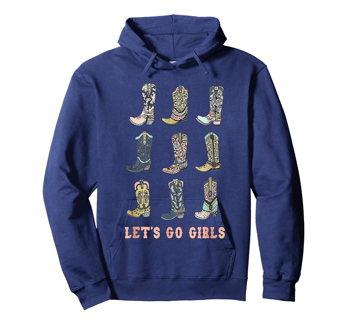Cowgirl Boot Let's Go Girls Howdy Western Cowgirl T-Shirt