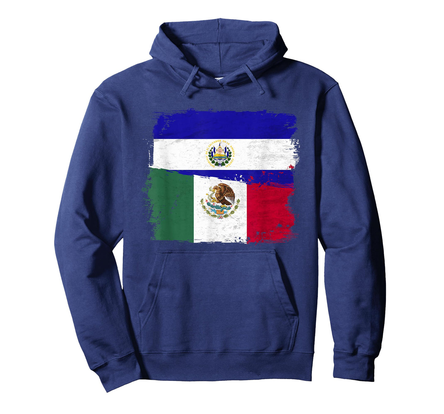 MEXICAN El Salvador Flag Half Mexican El Salvadoria Flag T-Shirt