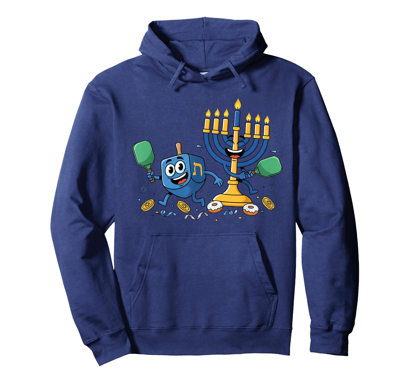 Funny Pickleball Dreidel Menorah Hanukkah Kids Womens Mens T-Shirt