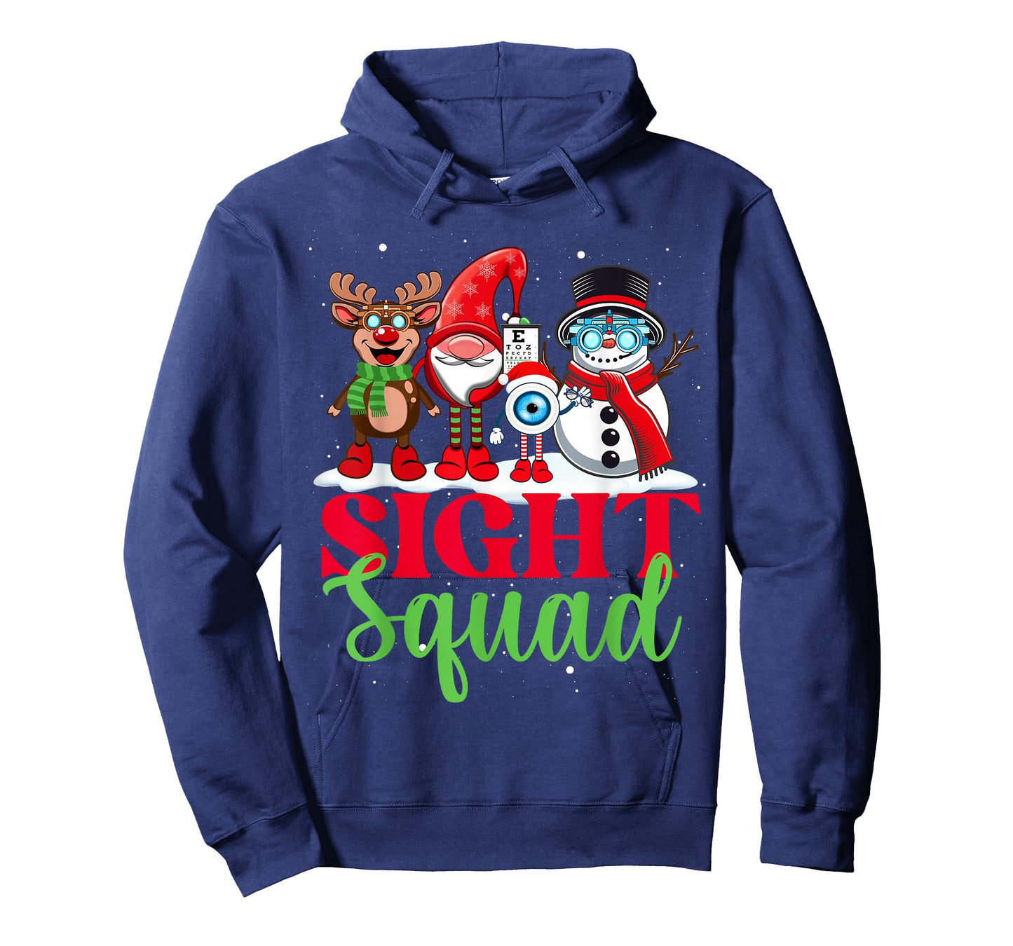 Sight Squad Reindeer Gnome Santa Funny Christmas Optometrist T-Shirt