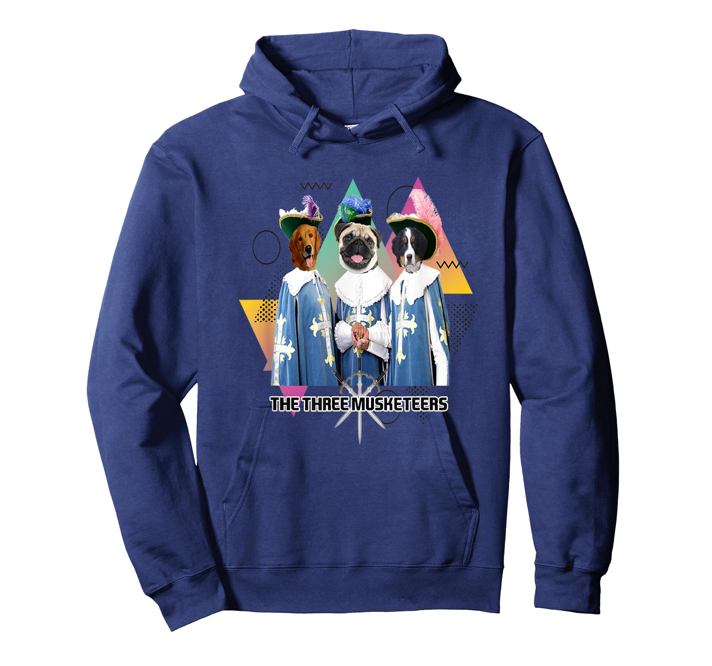 Funny Cute Three Musketeers Dogs T-Shirt T-Shirt