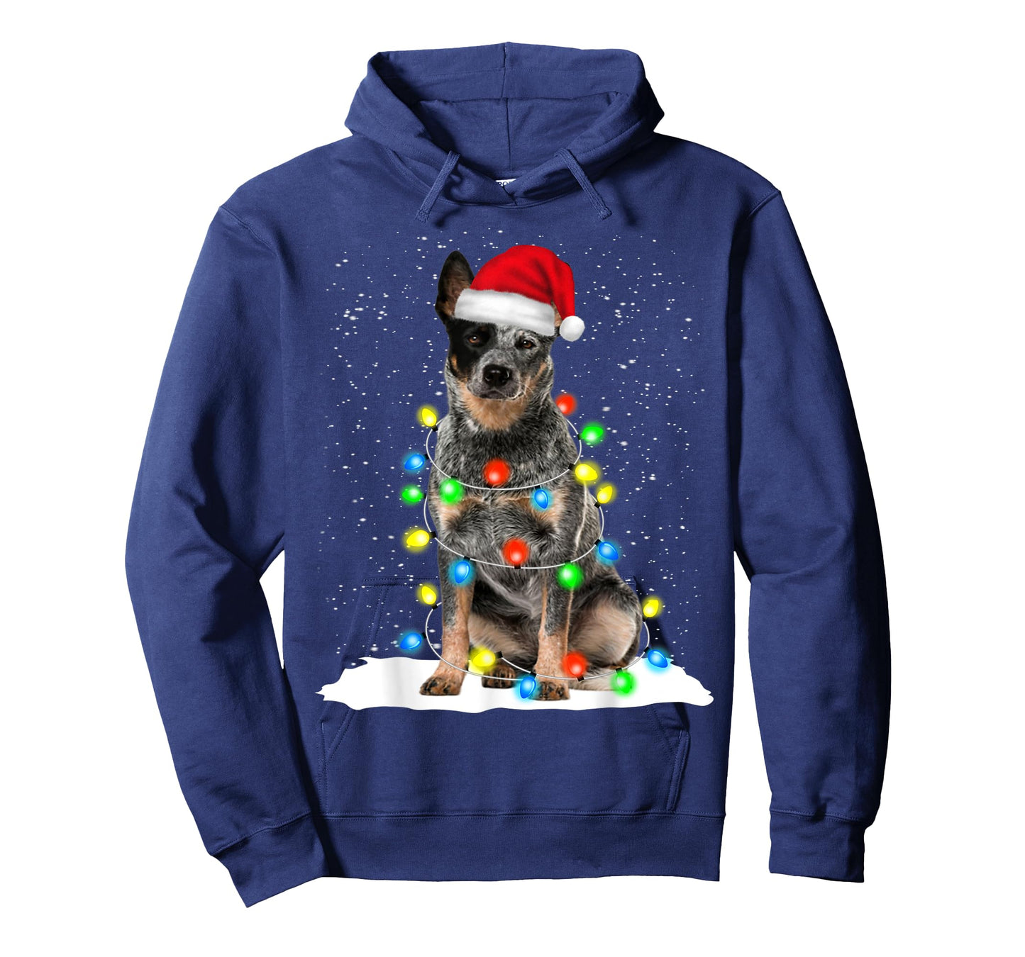 Blue Heeler Christmas Light Funny Gift For Dog Lover T-Shirt for Men Women
