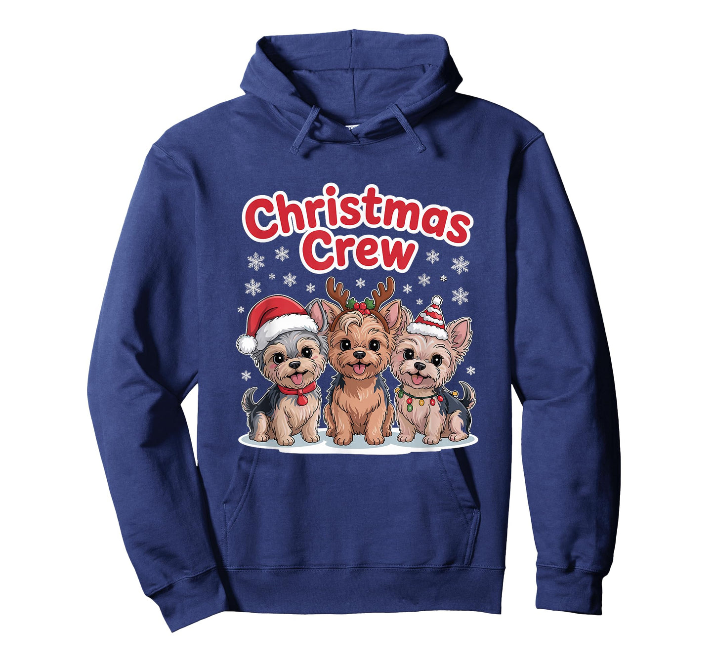 Christmas Crew Puppy Dog Funny Christmas Yorkshire Terrier T-Shirt
