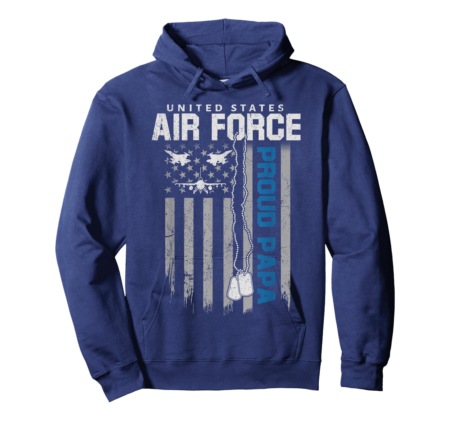 US Air Force Proud Papa Flag American USAF Family Matching T-Shirt
