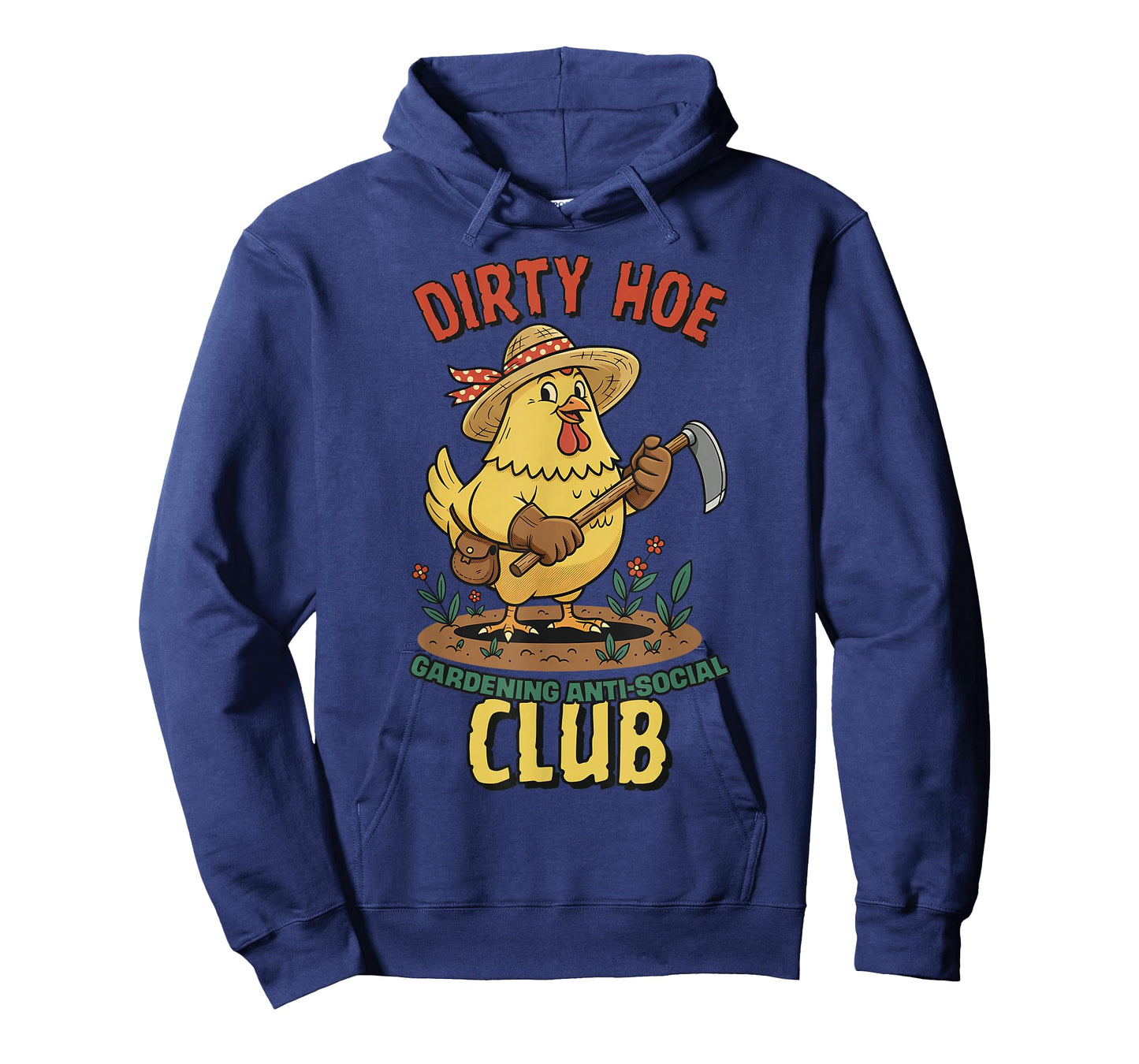 Dirty Hoe Gardening Social Club Retro 1940s Country Chicken T-Shirt