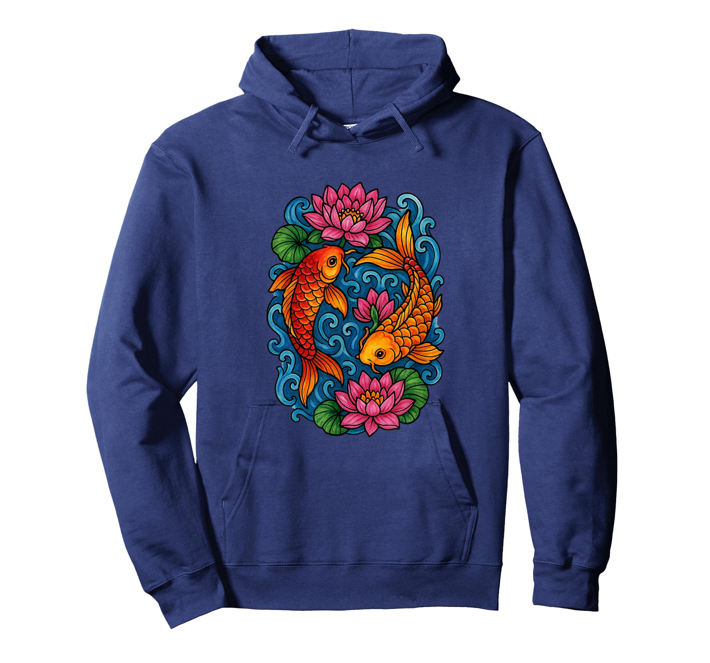 Koi and Lotus Flowers Peaceful Zen Nature Inspired Design T-Shirt