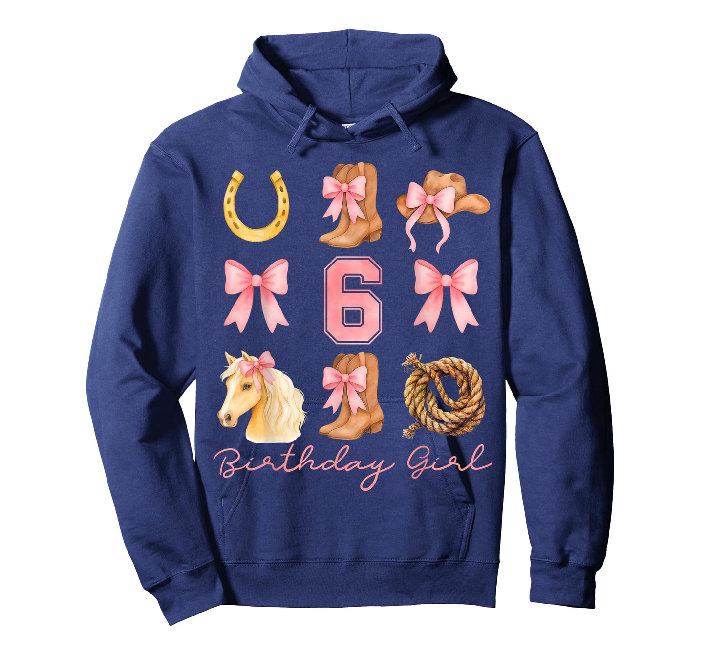 Coquette Bow 6th Birthday Girl Cowgirl 6 Year Old Western T-Shirt