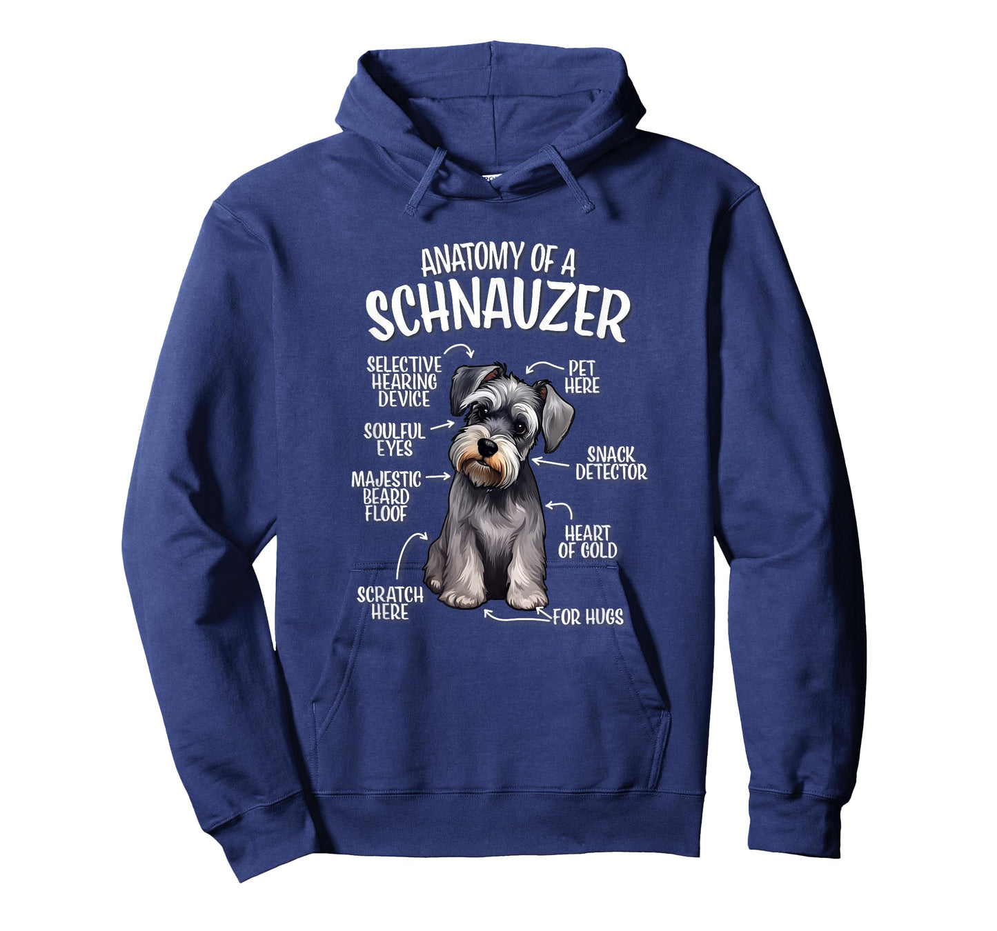 Mens Womens Kids Funny Anatomy of Miniature Schnauzer Lover T-Shirt