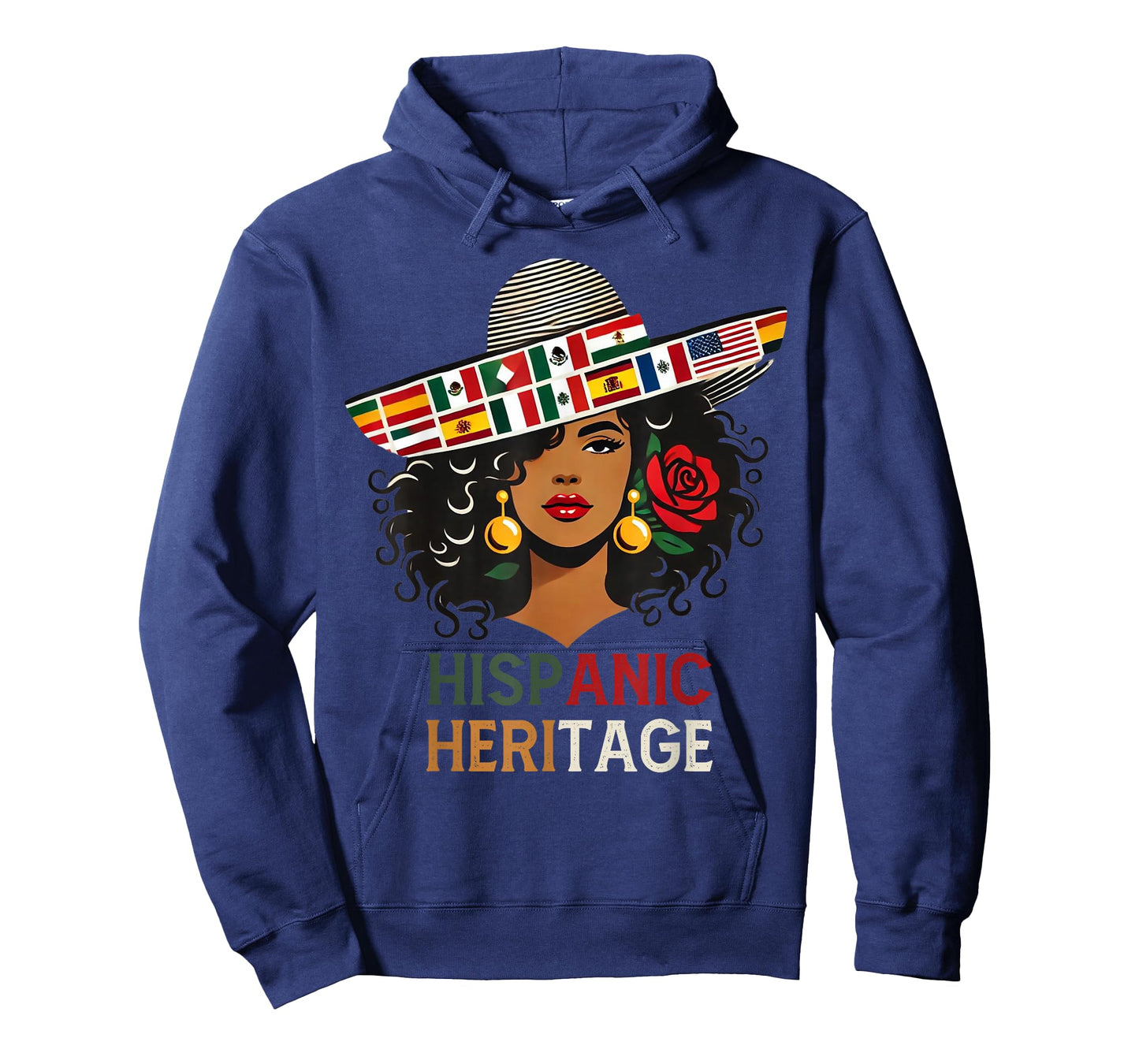 Hispanic Heritage Month Women's Latino Countries Flags Hat T-Shirt