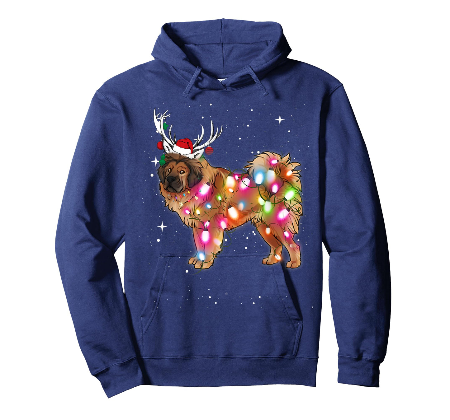 Christmas Lights Tibetan Mastiff Dog T-Shirt