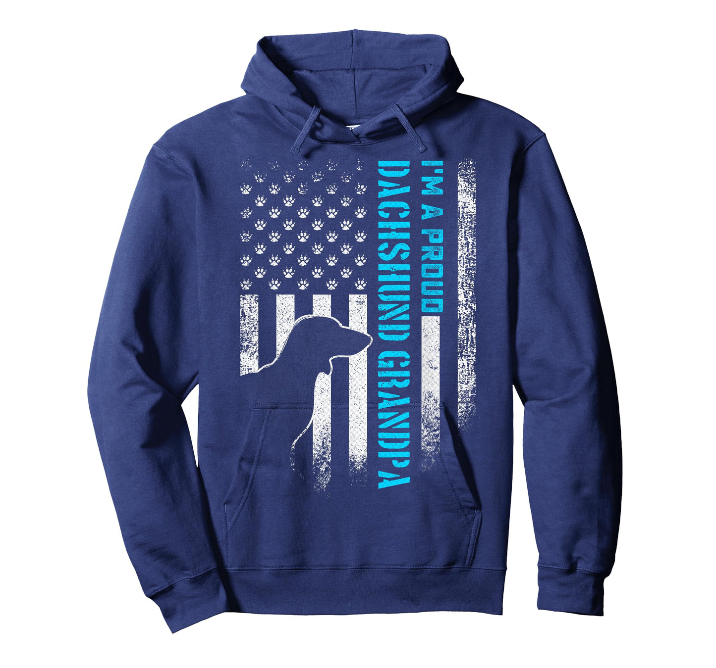 Vintage USA Flag I'm A Proud Dachshund Dog Grandpa Wiener T-Shirt