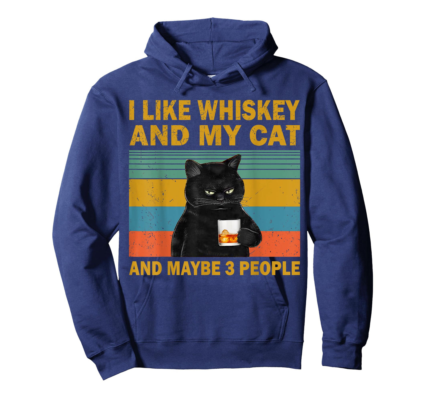 I Like Whiskey My Cat and Maybe 3 People Funny Cat Lovers T-Shirt