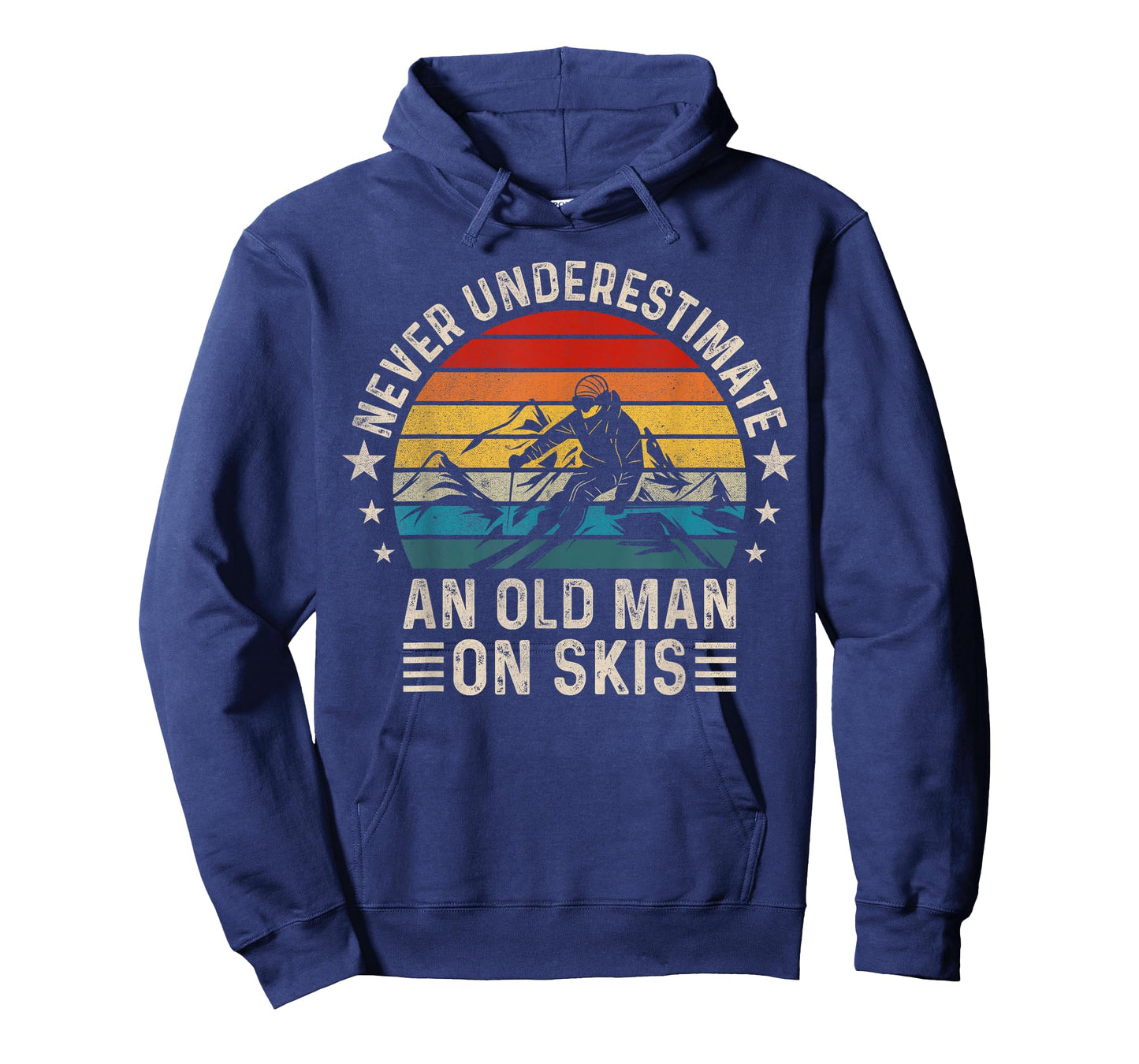 Never Underestimate An Old Man On Skis Funny Skiing T-Shirt