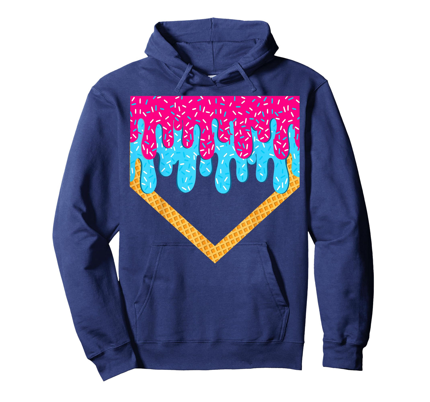 Baseball Drip Boys Home Plate Ice Cream Sprinkles Sport Fans T-Shirt