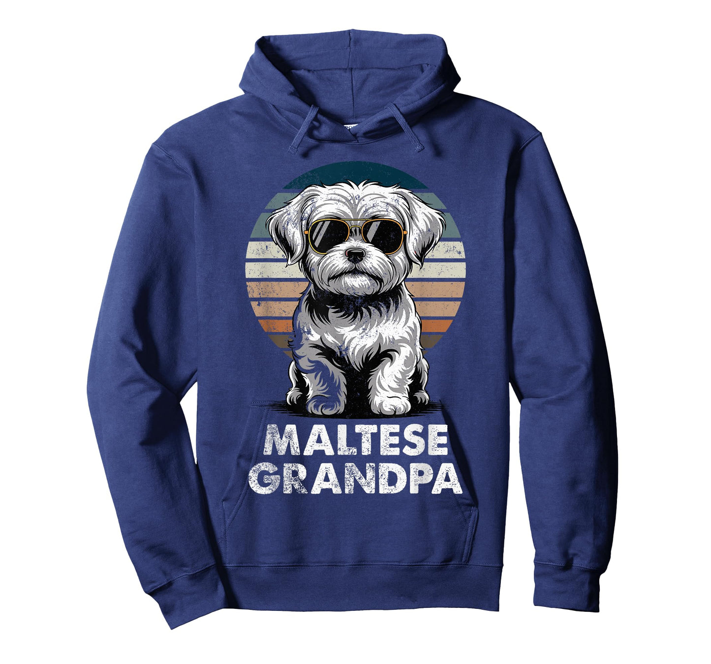 Cool Retro Maltese Grandpa Funny Vintage Dog Owner T-Shirt