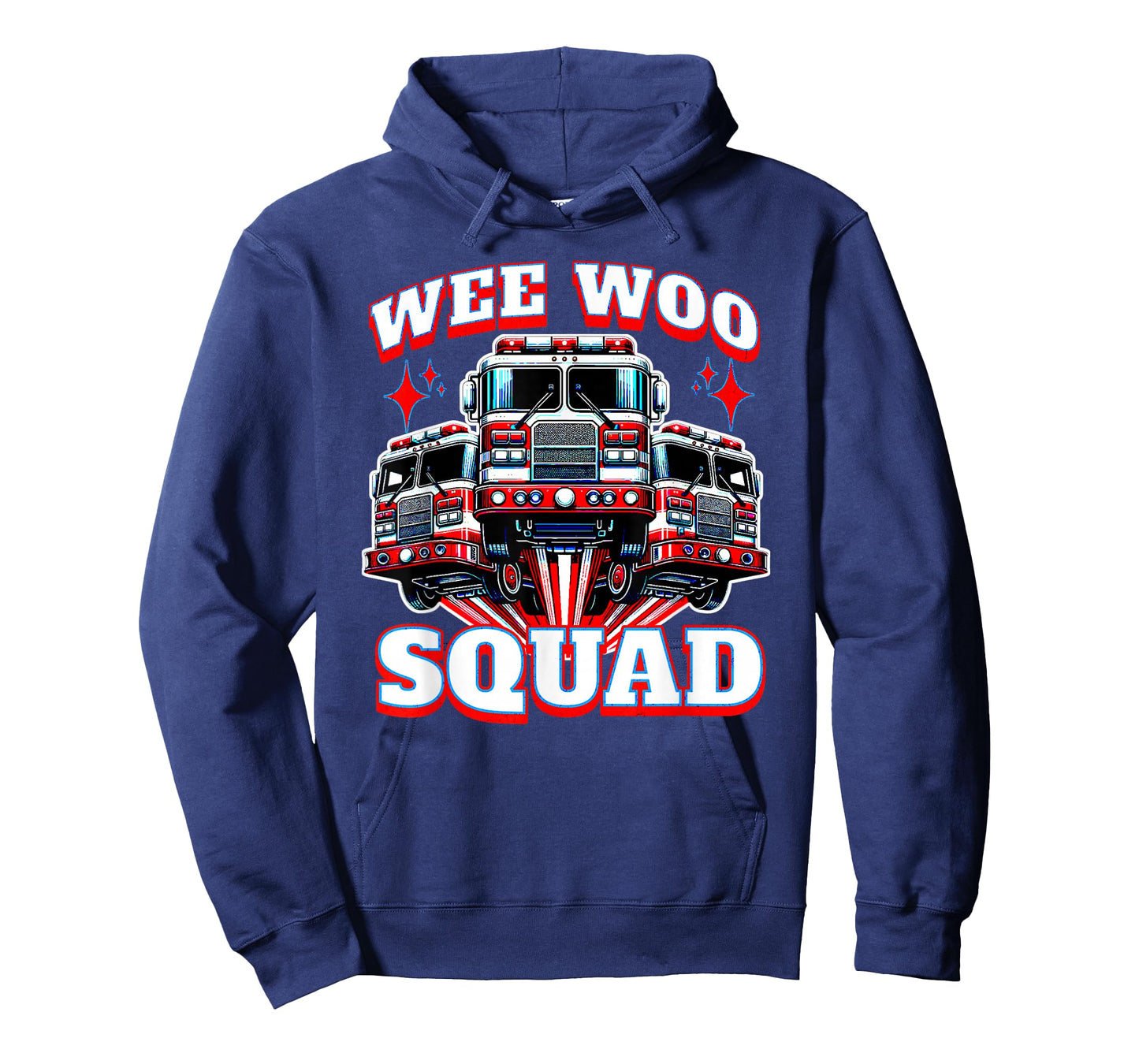 Wee Woo Squad Funny Firefighter Fire Trucks T-Shirt
