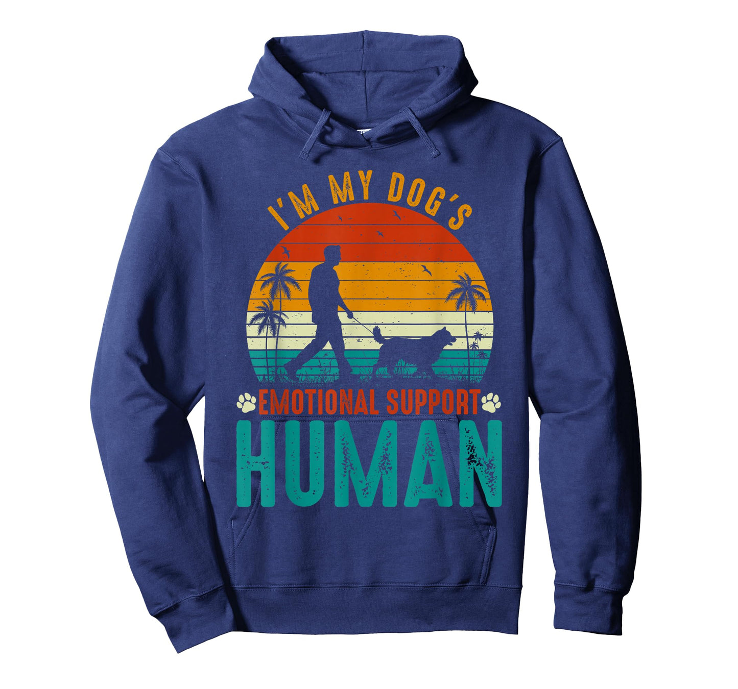I'm My Dog's Emotional Support Retro Human Dog T-Shirt