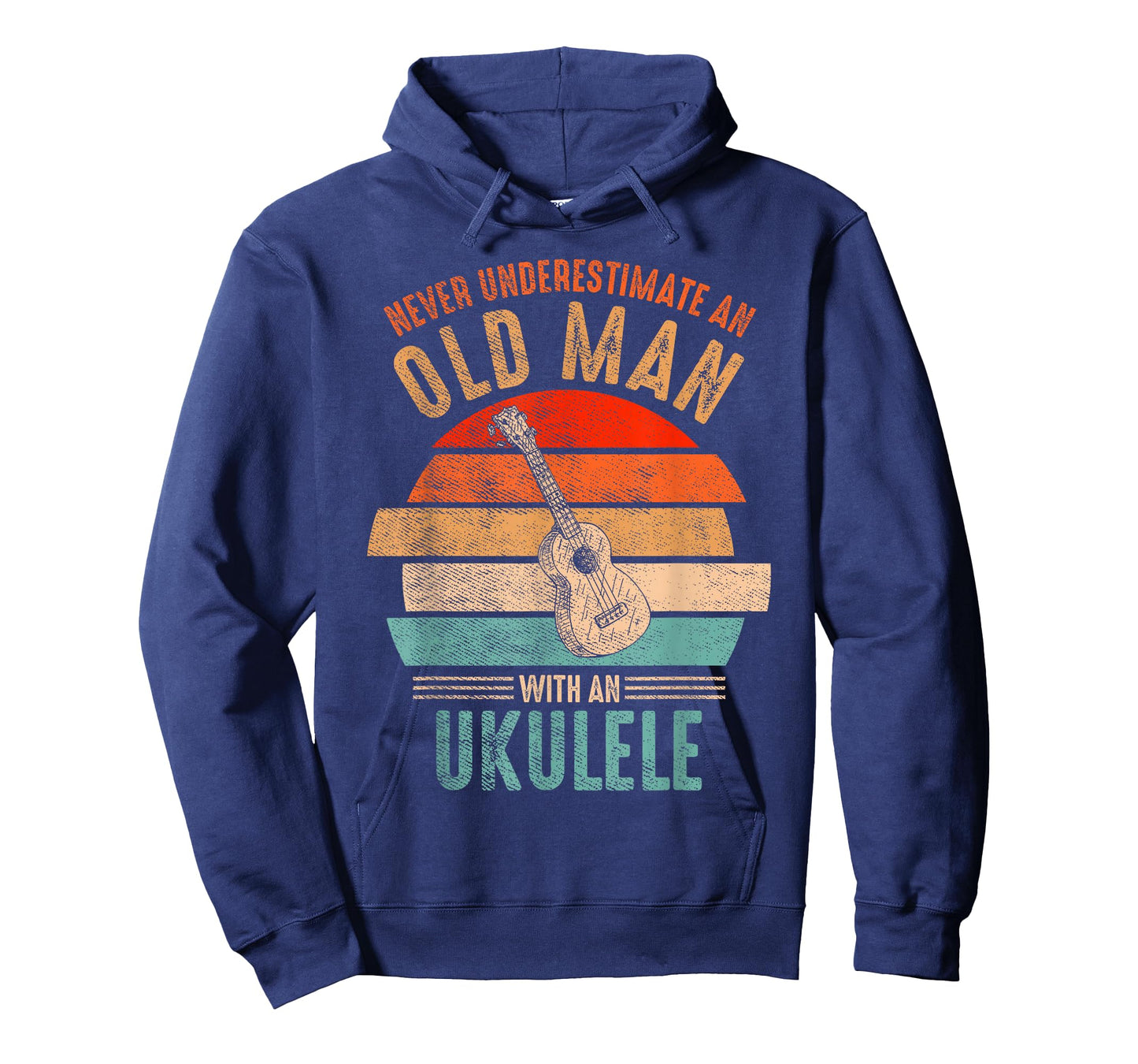 Vintage Never Underestimate An Old Man With An Ukulele T-Shirt