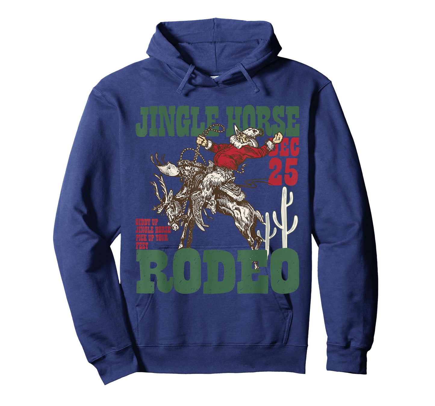 Retro Jingle Horse Rodeo Christmas Funny Western Cowboy T-Shirt