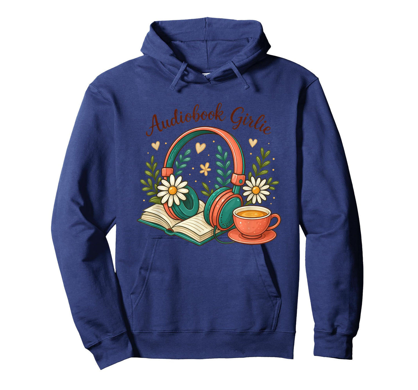 Audiobook Girlie Headphones Book Tea Love T-Shirt