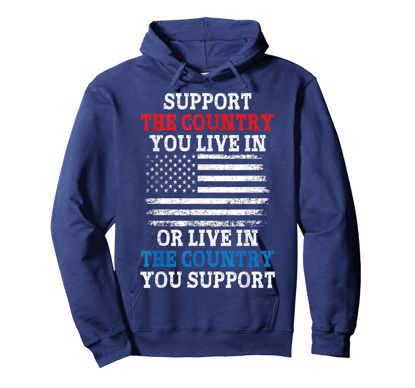 American Flag Support The Country You Live In Women Kids Men T-Shirt