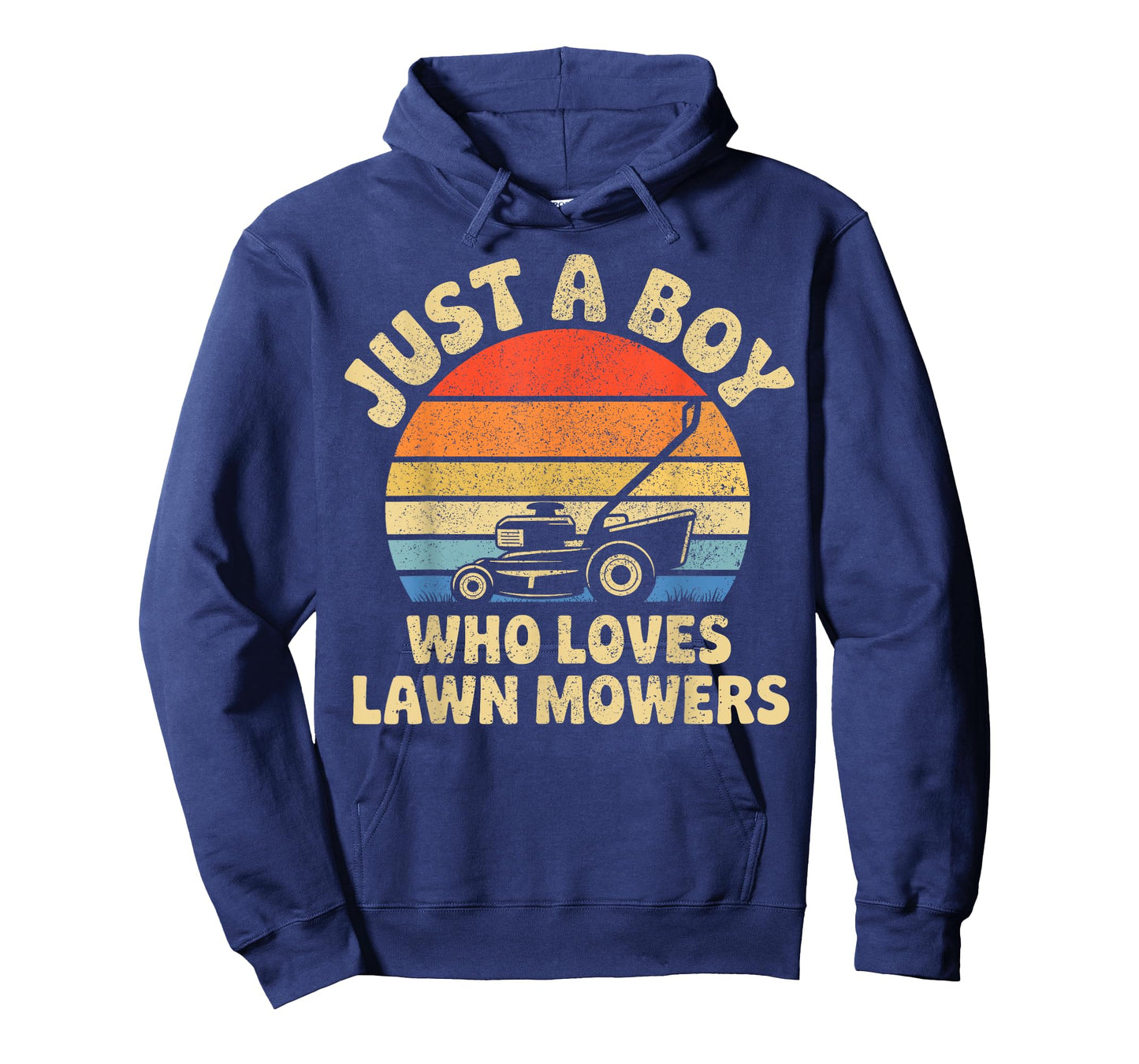 Vintage Lawn Mowing Just a Boy Who Loves Lawn Mowers Funny T-Shirt