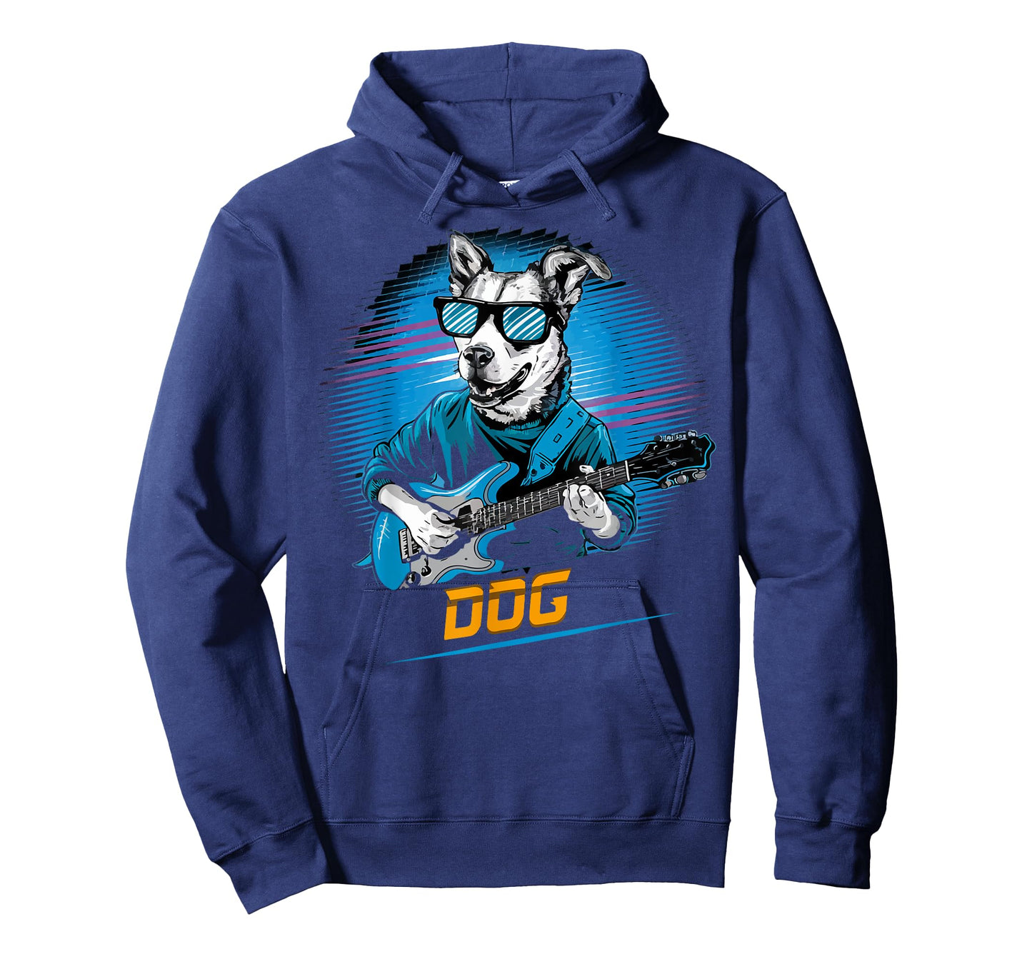 cute Dog Playing Bass Guitar tee Animal Playing Guitar music Men Women Kids T-Shirt