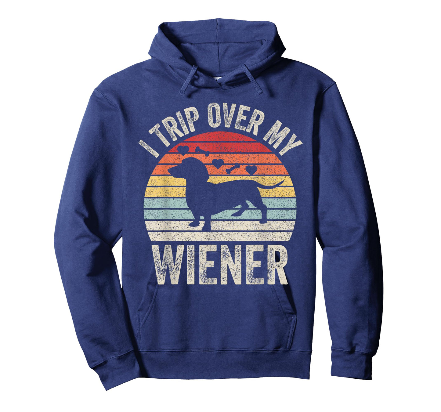 Retro I Trip Over My Wiener Best Friend Dog Dachshund Lover T-Shirt for Men Women Kids