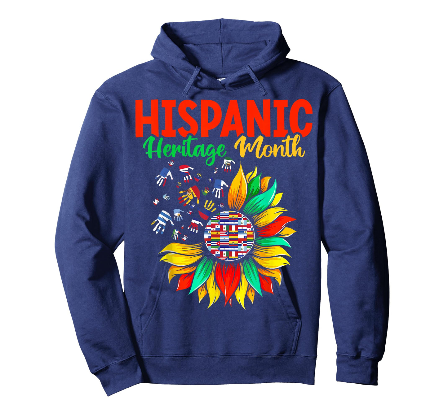 Hispanic Heritage Month Latino Countries Hands Heart Flags T-Shirt