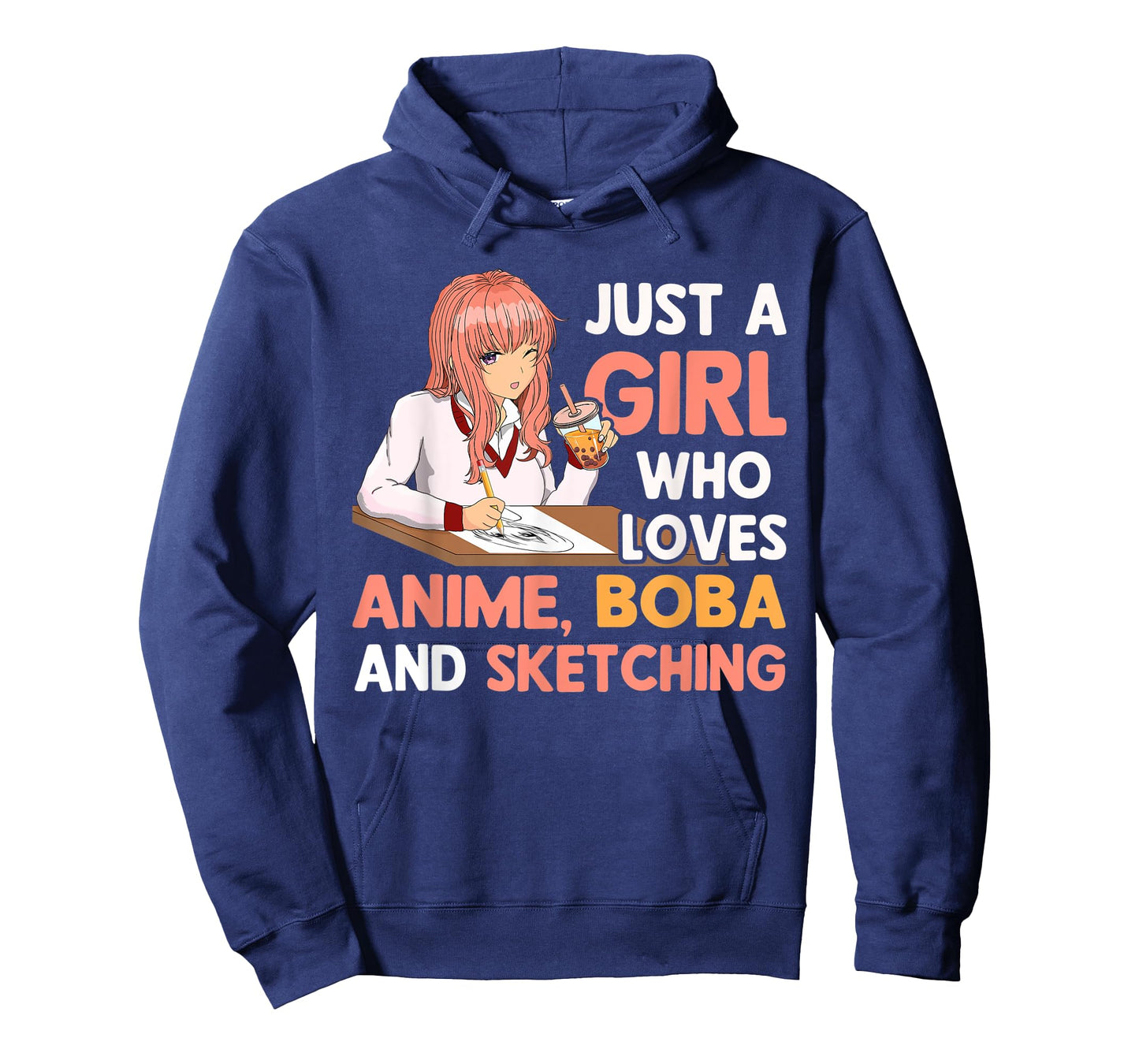 Just A Girl Who Loves Anime Boba And Sketching Teen Girls T-Shirt