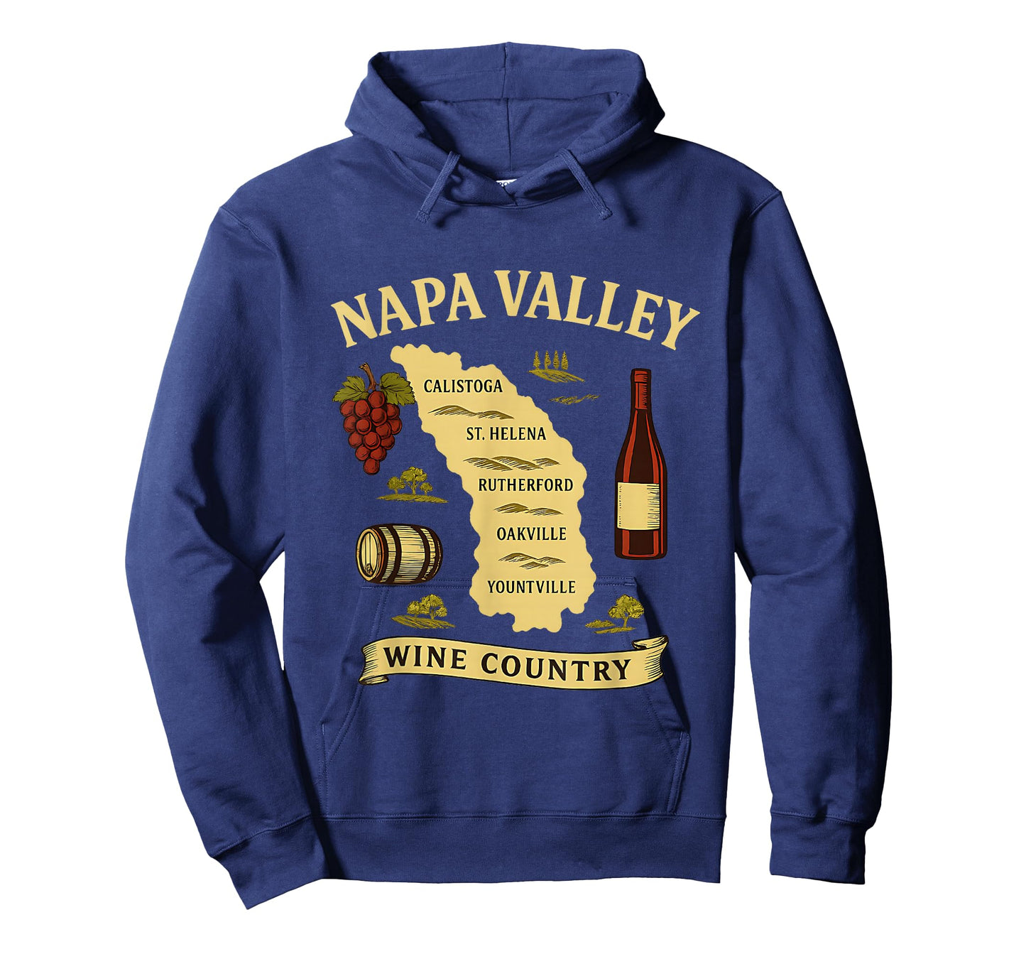 Napa Valley Wine Country Map California Vineyard T-Shirt