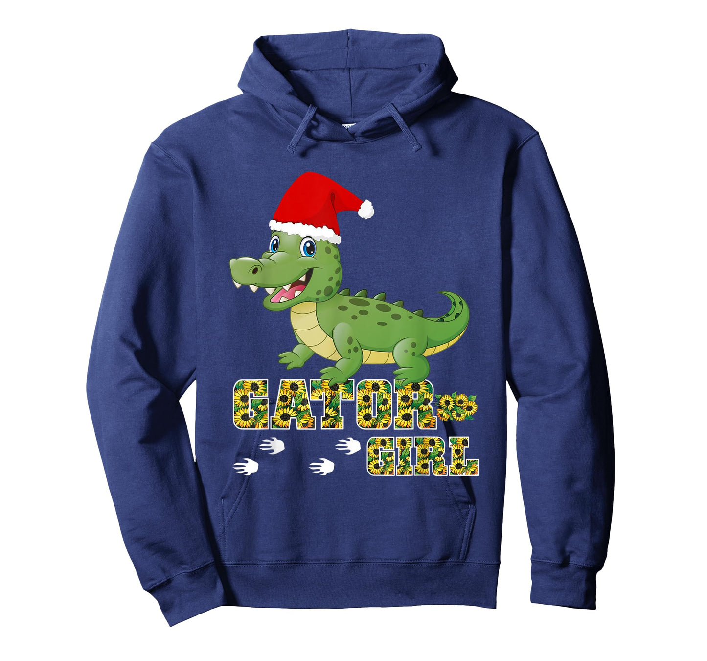 Christmas Gator Girl Santa Hat Florida Alligator Crocodile T-Shirt