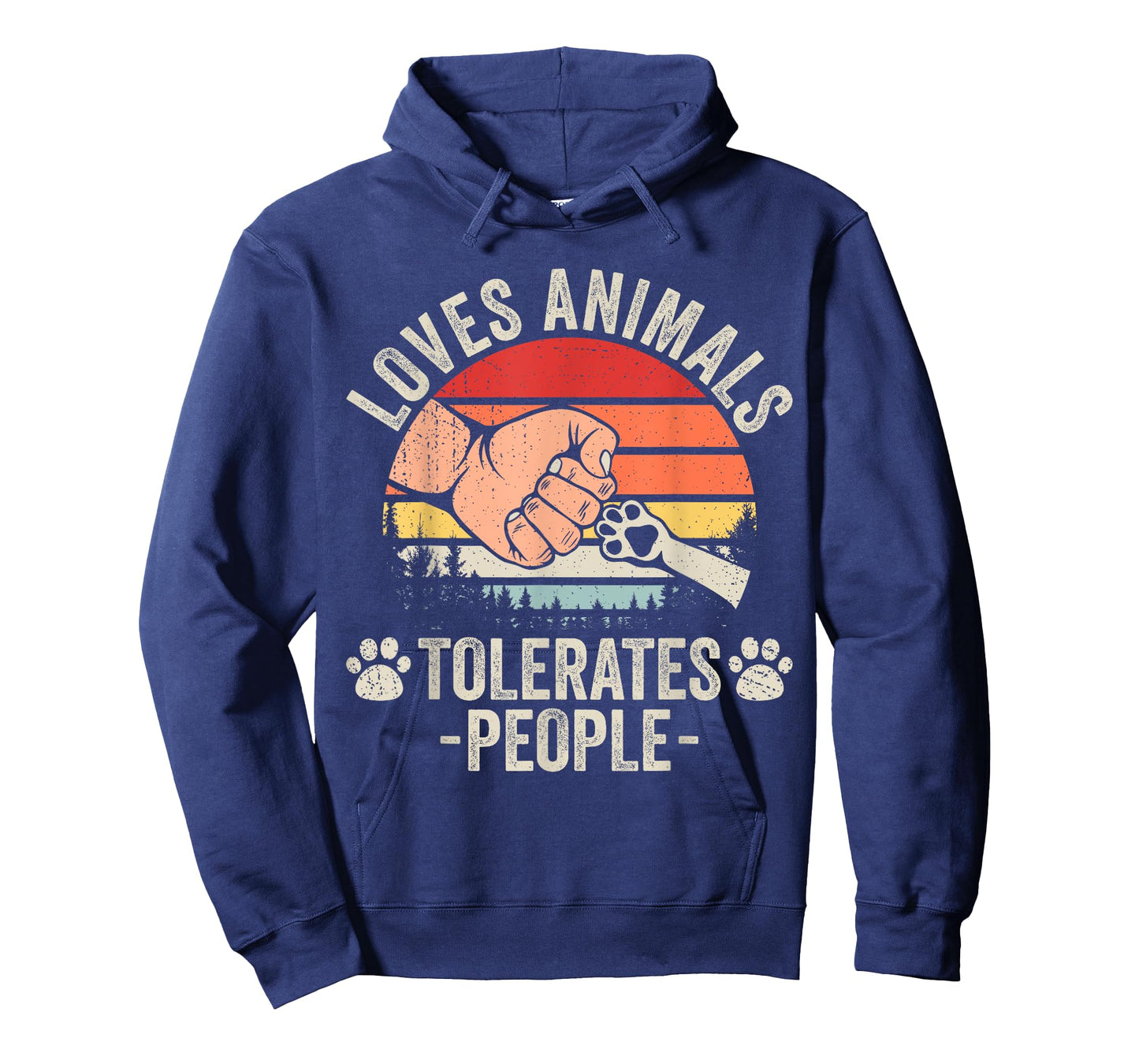 Loves Animals Tolerates People Animal Lover Funny Dog Mom Men Women Girls Kids T-Shirt