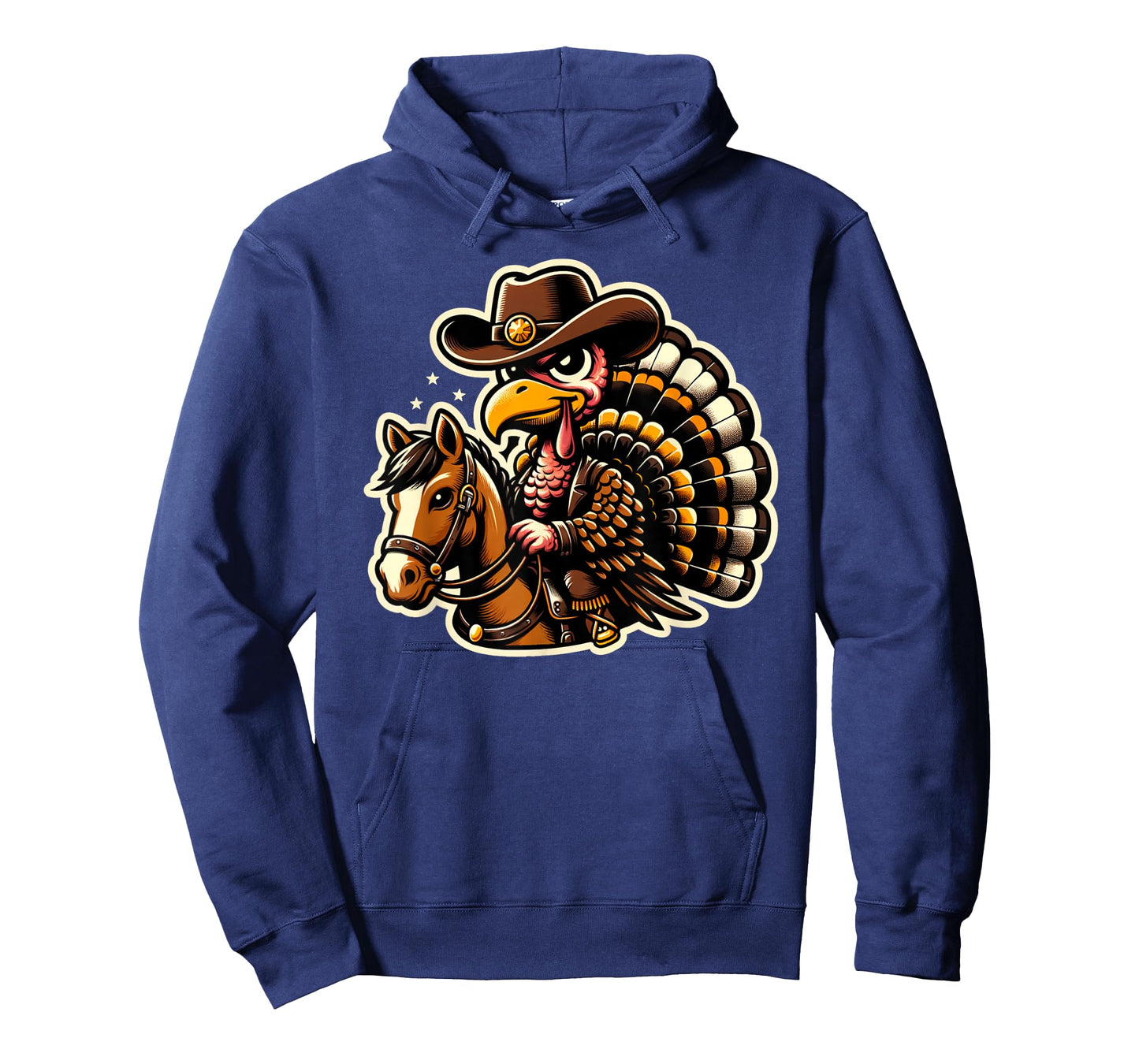 Funny Cowboy Turkey Riding Horse Thanksgiving Country Vibes T-Shirt