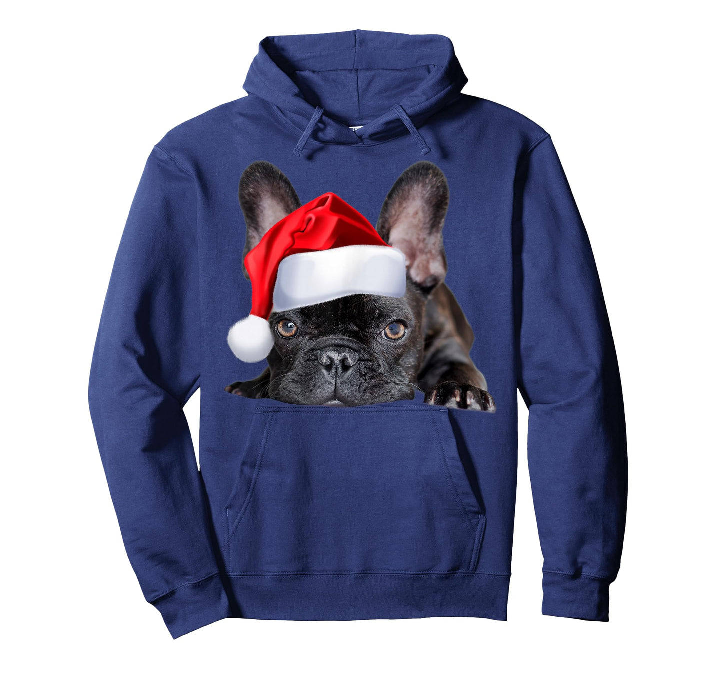 Cute French Bulldog Santa Hat Frenchie Image Christmas Gift T-Shirt